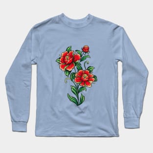 Watermelon Flowers Long Sleeve T-Shirt